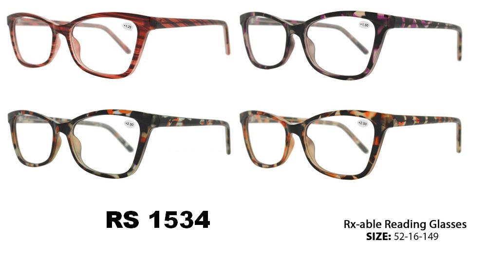 RS 1534-Plastic Cat Eye Rx-able Reading Glasses