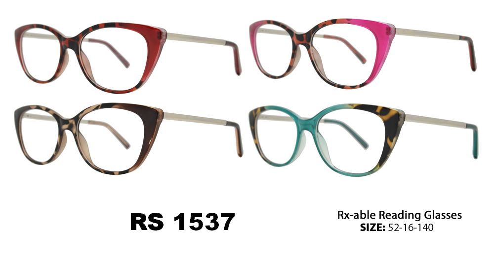 RS 1537-Plastic Cat Eye Rx-able Reading Glasses