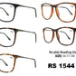 RS 1544-Rectangular Plastic Rx-able Reading Glasses