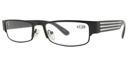 Wholesale - RS 1003 +1.25 - Metal Rectangular Reading Glasses - Dynasol Eyewear