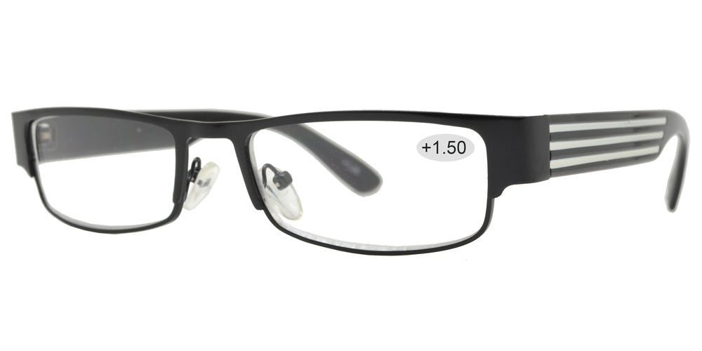Wholesale - RS 1003 +1.50 - Metal Rectangular Reading Glasses - Dynasol Eyewear