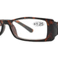 Wholesale - RS 1072 +1.25 - Rectangular Plastic Reading Glasses - Dynasol Eyewear