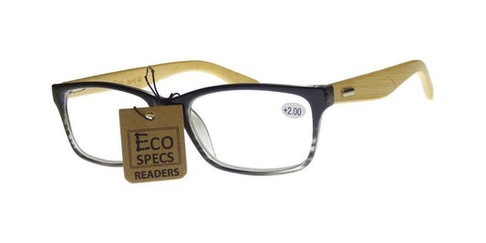 Wholesale - RS 1132 - Classic Horn Rimmed with Bamboo Temple Plastic Reading Glasses - Dynasol Eyewear