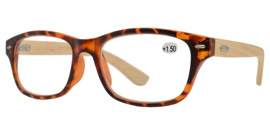 Wholesale - RS 1133 - Classic Horn Rimmed with Bamboo Temple Plastic Reading Glasses - Dynasol Eyewear