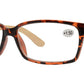 Wholesale - RS 1134 - Rectangular Horn Rimmed Bamboo Temple Plastic Reading Glasses - Dynasol Eyewear