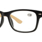 Wholesale - RS 1137 - Classic Horn Rimmed with Bamboo Temple Plastic Reading Glasses - Dynasol Eyewear