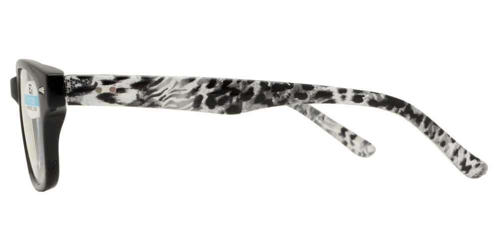 Wholesale - RS 1141 - Classic Horn Rimmed Temple Print Plastic Reading Glasses - Dynasol Eyewear