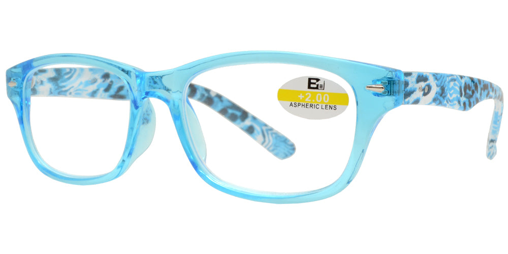 Wholesale - RS 1141 - Classic Horn Rimmed Temple Print Plastic Reading Glasses - Dynasol Eyewear
