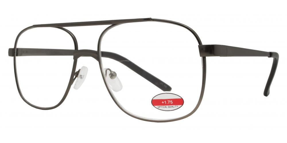 Wholesale - RS 1284 - Classic Aviator with Brow Bar Metal Reading Glasses - Dynasol Eyewear