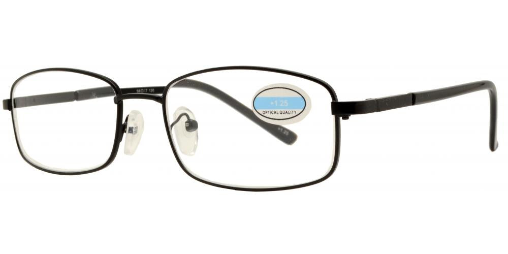 Wholesale - RS 1298 - Classic Rectangular Slim Metal Reading Glasses - Dynasol Eyewear