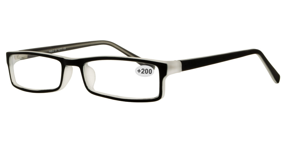 Wholesale - RS 1309 +2.00 - Plastic Rectangular Reading Glasses - Dynasol Eyewear