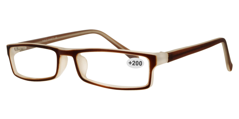 Wholesale - RS 1309 +2.00 - Plastic Rectangular Reading Glasses - Dynasol Eyewear
