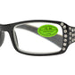 Wholesale - RS 1416 +3.50 - Plastic Reading Glasses with Rhinestones - Dynasol Eyewear