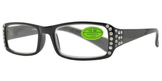 Wholesale - RS 1416 +3.50 - Plastic Reading Glasses with Rhinestones - Dynasol Eyewear