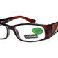 Wholesale - RS 1444 - Rectangular Frame with Geometric Glitter Plastic Reading Glasses - Dynasol Eyewear
