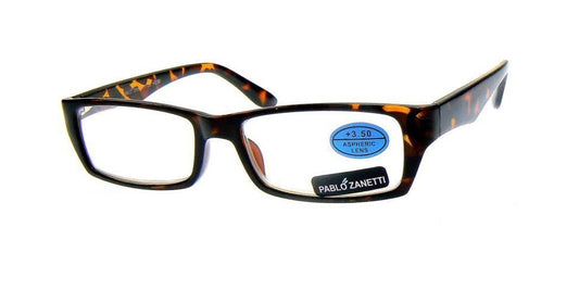 Wholesale - RS 1456 - Rectangular Horn Rimmed Plastic Reading Glasses - Dynasol Eyewear