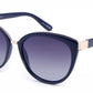PL Stefani - Polarized Women Cat Eye Flat Lens Plastic Sunglasses