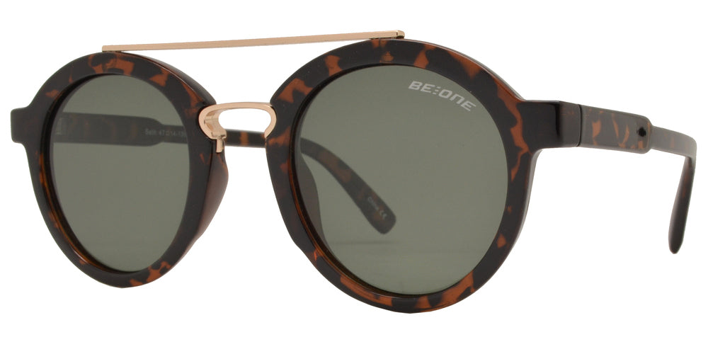 Wholesale - PL Seth - Polarized Round Key Hole Plastic Sunglasses - Dynasol Eyewear
