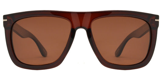 Wholesale - PL Skyline - Polarized Classic Flat Top Square Plastic Sunglasses - Dynasol Eyewear