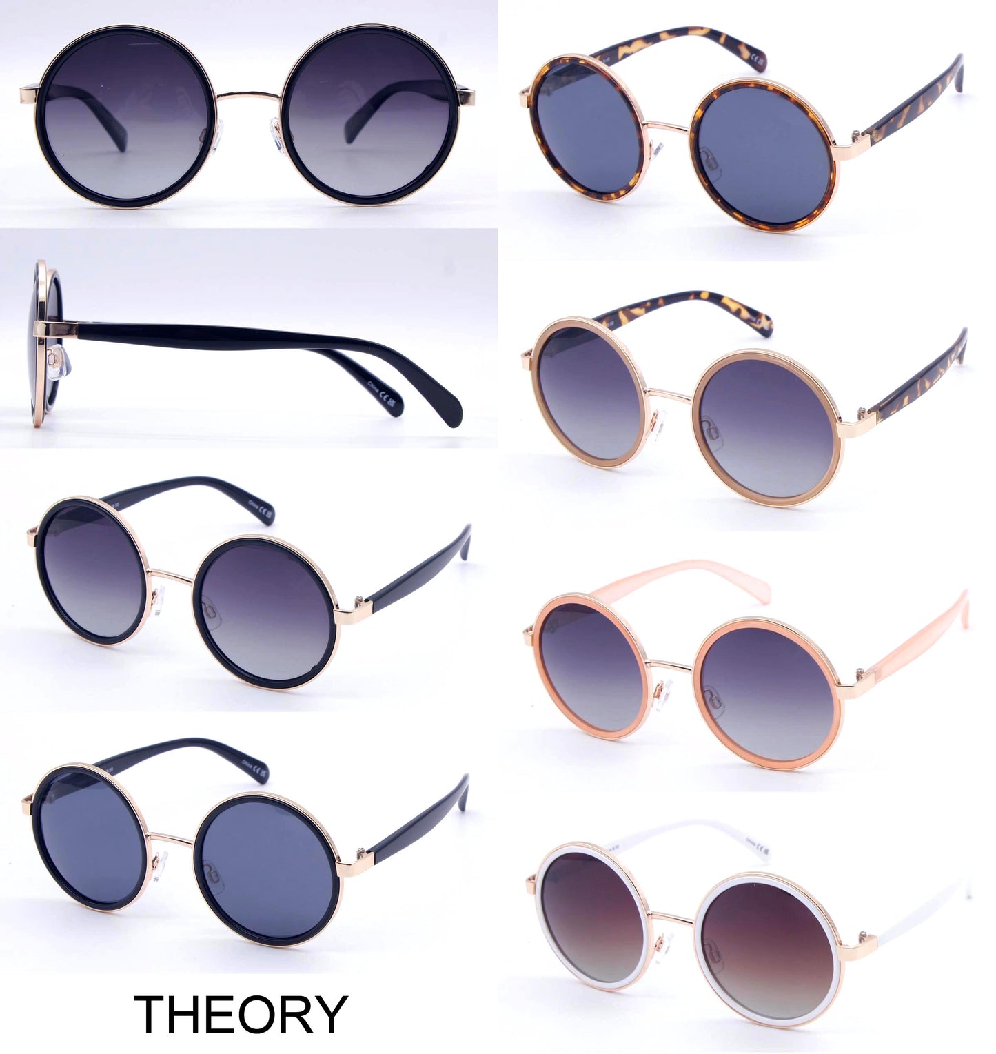 PL Theory - Polarized Round Plastic Sunglasses