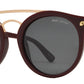 Wholesale - PL Travis - Polarized Round Brow Bar Plastic Sunglasses - Dynasol Eyewear