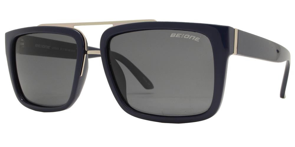 Wholesale - PL Urban - Polarized Men Square Horn Rimmed Plastic Sunglasses - Dynasol Eyewear