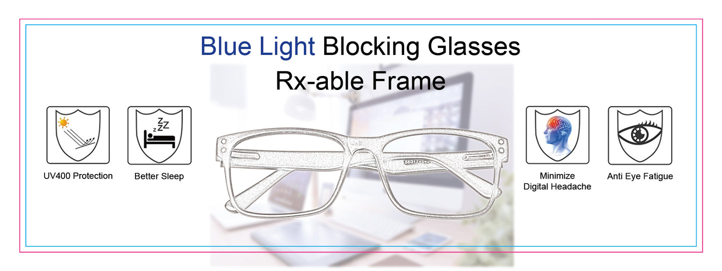 BL 8833 - TR90 Rx-able Blue Light Blocking Glasses